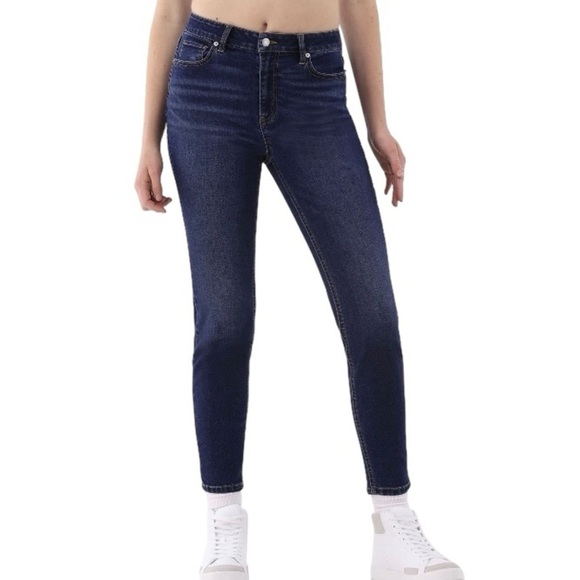 No Boundaries NOBO Plus size 19 juniors High Rise Skinny Curvy Dark Wash Jeans - Picture 1 of 10